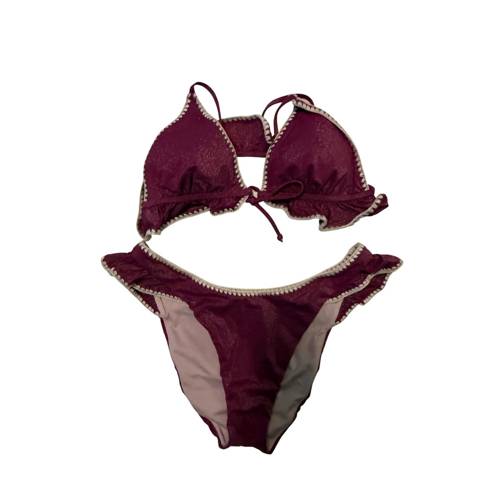 Vintage Victoria's Secret Ruffle Bikini Set